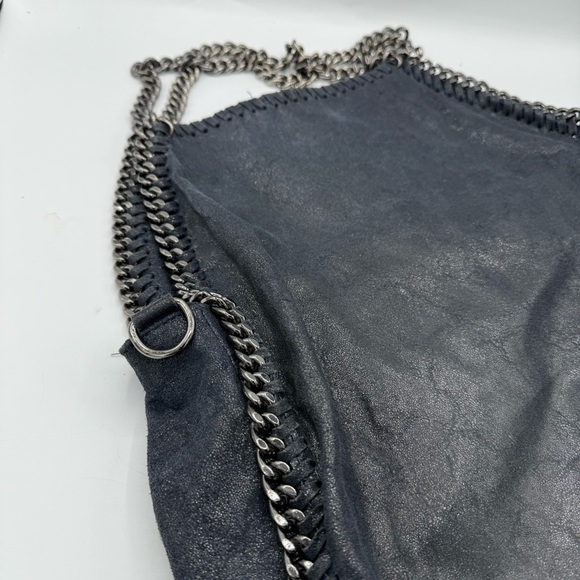 Falabella inspired Blue‎ Sparkle Shoulder Bag Chain and Slouchy Shape - Picture 5 of 6